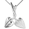 Couple Leaves Pendant Sterling Silver