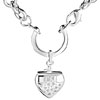 Heart And Semicircle Shape Sterling Silver Pendant