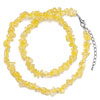 Bright Yellow Charm Nugget Chips Stone Stretch Pendant Necklace Bead Neckl...