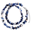 Dazzling Blue And Black Charm Nugget Chips Stone Stretch Pendant Necklace ...