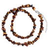 Chic Brown Charm Nugget Chips Stone Stretch Pendant Necklace Bead Necklace