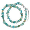 Dazzling Turquoise And Aquamarine Charm Nugget Chips Stone Stretch Pendant...