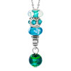 Blue Turquoise  Murano Glass  Set Dangle Emerald Green  Ball  18"  ... 