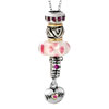 Purple Crystal Rose Pink Murano Glass Silver Dangle Heart Love 18" Pe...