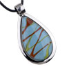 Blue Droplet Framed Pendant