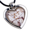 Striped Heart Framed Pendant