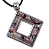 Brown Open Square Pendant