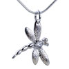 March  Birthstone   Silver  Dragonfly Pendant  Sterling 