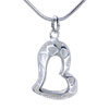  Heart  Hollow Carved  Heart  Shaped  Silver  Pendant  Sterling 