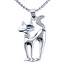 Naughty Cat Silver Pendant Sterling
