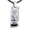  Love   You  And Cross Pendant