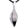 Pendants - Willow Shape With April Birthstone Pendant Sterling Silver