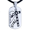Right Heart Boy And Girl Love And Cross With Rhinestone Stainless  ... 
