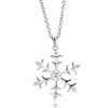 April Birthstone Snowflake 925 Sterling Silver Pendant