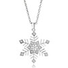 Classic 925 Sterling Silver Snowflake Dangle Pendants Sterling Silver Pend...