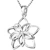 Double Flower 925 Sterling Silver Pendant