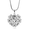 Heart With April Birthstone Clear Crystal Heart And Hollow Heart Wedding P...