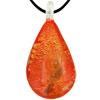 Deep Orange Teardrop Pendant