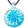 Murano Glass - Round Shape With Beautiful Flower Pattern Pendant