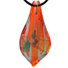 Orange And White Leaf Drop Pendant