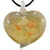 Red And Gold Heart Murano Glass Pendant