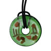 Green And Silver Round Pendant