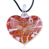 heart necklace - Gold Foil  Heart  Murano Glass Pendant