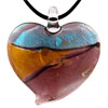 Purple Blue And Gold Heart Pendant