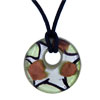 Oliver And Silver Foil Murano Glass Donut Pendant