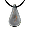 Silver Teardrop Murano Glass Pendant