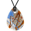 Orange And Blue Teardrop Pendant