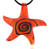 Orange Swirl Starfish Pendant