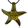 Gold And Black Starfish Pendant