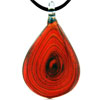 Orange Spiral  Teardrop  Pendant