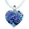 Two Tone Blue Heart Murano Glass Pendant