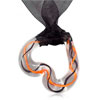 heart necklace - Clear  Heart  With Orange Murano Glass Pendant