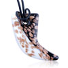 Curved Brown White And Gold Pendant