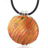 Round Bright Orange  Murano   Pendant 