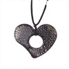 Silver Speckled  Heart  Shape Pendant