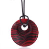 Dark Red With Black Waves Pendant