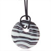 White With Brown Waves Pendant