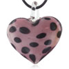 Light Purple Spotted  Heart   Pendant 