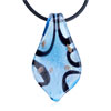  Pendants - Silver Foil Pale Blue Leaf Pendant