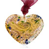 Golden  Heart   Murano   Glass   Pendant 
