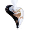 Fancy Black And  White   Heart  Pendant