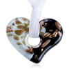 Black And White Blotched Heart Pendant