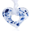 White Blotched  Heart  Pendant