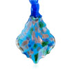 Pale Blue Blotched  Leaf   Pendant 