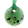  Pendants - Green Millefiori Round Pendant