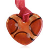  Pendants - Red And Orange Heart Murano Pendant